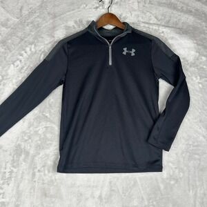 Under Armour Youth Medium Gray HeatGear‎ 1/4 Zip Pullover Top